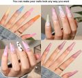 576 Pcs Box Colorful Artifical Nails Acrylic Full Cover Nail | Fake Nails | Fancy Artifical Nails | French nails | Nails For girls In Multicolours. 