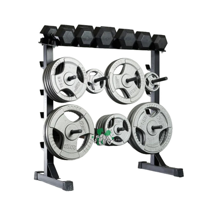 Heavy Duty Dumbbells Rack Dumbbells Stand Plate Rack Barbell Stand 3 In 1 Weight Storage Stand