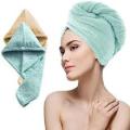 Single piece 100% Cotton Turbie Hair Dryer Cap Towel - Hair Wrap Towel - Randomly Selected Color. 