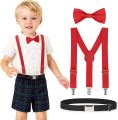Imported Broad Strip high quality Suspender + Bow Tie for Unisex. 