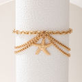2Pcs/Set Women Foot Bracelet Heartbeat Faux Pearl Anklet Ankle Chain Jewelry. 