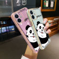 JIUMOO For Realme 7i Case Plating Side Edge Square New Design Phone Cases Pattern Cartoon Cute Panda Silicone Casing Full Back Cover Camera Protection Shockproof Softcase. 