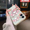 JIUMOO For Oneplus Nord 2 5G Case Cartoon Lovely My Melody Square Edge Original Soft Plating Pattern Phone Cases Shockproof Casing Full Cover Camera Lens Protection Cover. 
