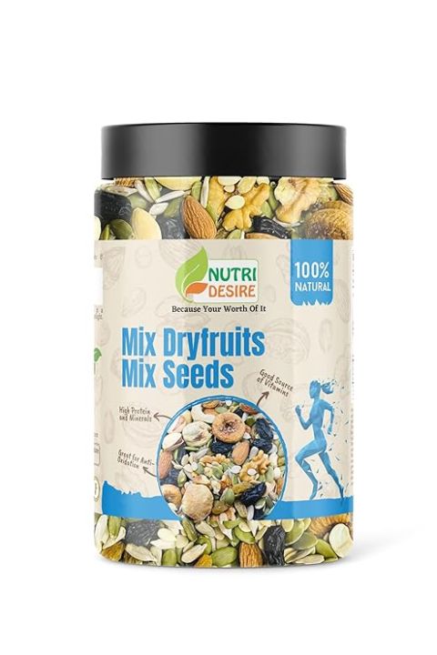 Mixed Nuts,Seeds - 200gm l Mix Dry Fruit Nutmix with Seeds,for Eating| 20+ Varieties like Almonds, Cashews, Cranberries, Pumpkin Seed [Jar Pack]