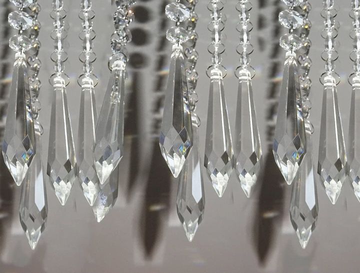 LONIO Chandelier Drops Parts Cut Glass Icicles Crystals Droplets Beads Antique Christmas Tree Decorations Light Lamp Parts