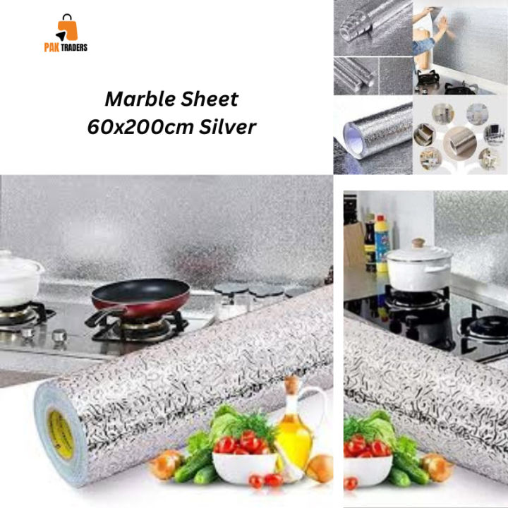 Marble Sheet 60x200cm Silver