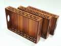 SNACKS SERVING WOODEN TRAYS FOR HOME AND OFFICE. 