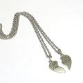 Best Friend Heart Necklace gift for Friends Couples Pair of 2 Locket. 