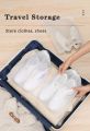 Pack of 05 -  Non-woven Shoe Bag Drawstring Storage Bag Small White Shoes Dustproof and Yellow Proof Air Drying Bag Travel Shoe Cover. 