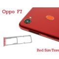 Oppo F7 Dual SIM Tray Sim Jacket Sim Slot Sim Door For Oppo F7 _ RED. 