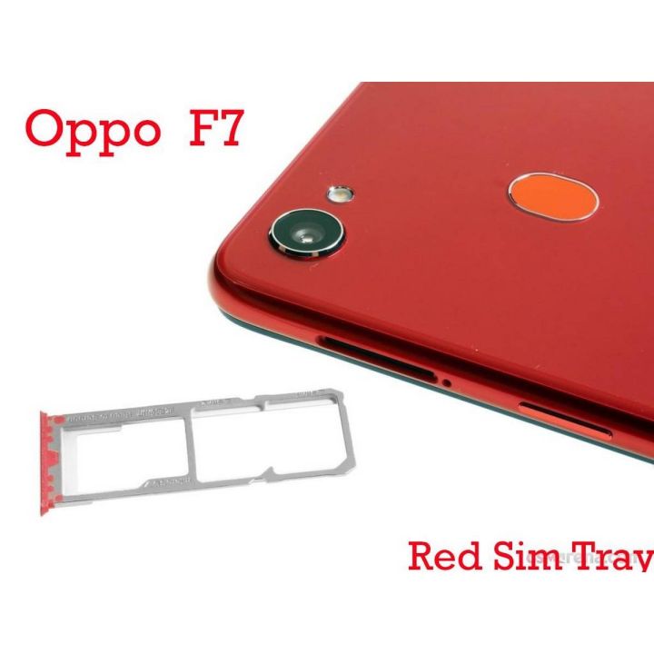 Oppo F7 Dual SIM Tray Sim Jacket Sim Slot Sim Door For Oppo F7 _ RED