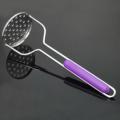 Multicolor Long Lasting Handle Kitchen Potato Masher (1 pc x Random Color) | Potato Masher Stainless steel potato and vegetable masher with plastic handle - assorted colors. 