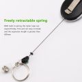 2 Pcs Badge Tether with Clips Retractable Badge Reel Carabiner Reel Clip Card Holders for ID Card Key Badge Holder. 
