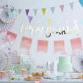 Happy Birthday Bunting Banners Paper Flags Garland Birthday Decoration Supplies Family Banner Home Decor. 