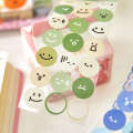 Dudu Mai Meatball Ins Creative Cute Round Emoji Smiling Face Decoration Sticker Handbook Materials. 