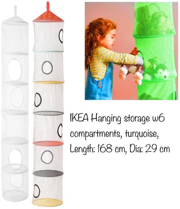IKEA PS Fangst Hanging Mesh Storage Organizer 6 Compartment for toys and different item use