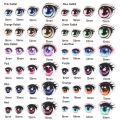 5 Pair Boy/Girl Long eyelashes Decals Glass crystal Eye Chips Paper Cartoon Eyes Stickers Anime Figurine Doll Face Organ Paster. 