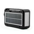 Portable Solar Rechargeable 3 Bands (FM/AM/SW) Radio with USB/TF Music player & Charging Panel Light. 