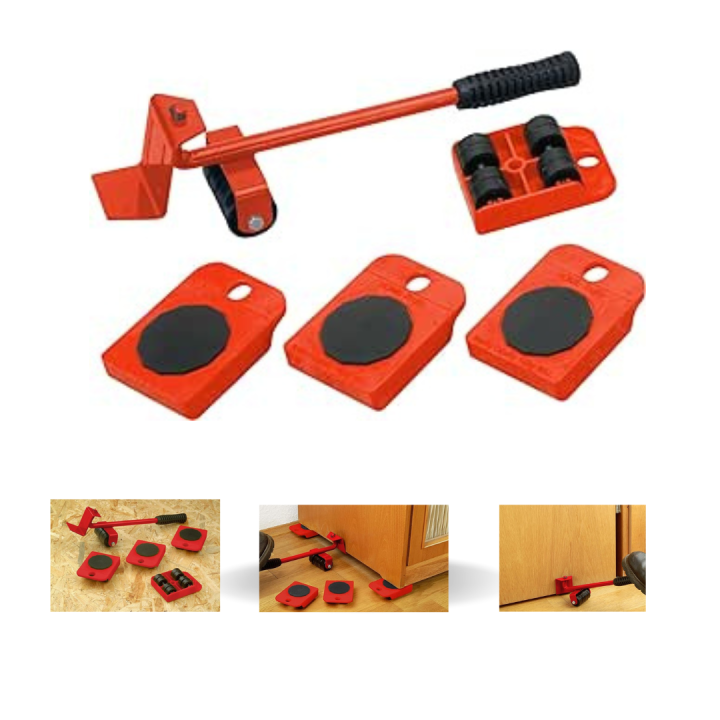 Furniture Move Furniture Transport Lifter Tool SEt Furniture Mover Wheel Bar Roller Device Household Heavy Stuffs Moving Hand Tools Cabinet Sofa Bed Desk Mover 4 Wheeled Mover Roller 1 Wheel Bar Hand Tool