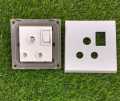 XP WHITE Power Plug China Fitting Switches + Sockets Electric Sheet/ Switch Board- Metal Series. 
