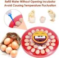 HHD 30 Eggs Incubator with Automatic Egg Turning and Humidity Control, Poultry Hatcher with Digital Display for Chicken, Duck, Goose, Quail Eggs. 