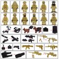 12PCS SWAT Marines Police Warrior legoingly Minifigures Building Blocks Compatible Lego Dolls with Accessories Figures Brown Dog Children Cartoon Characters Toy Boys Gifts. 