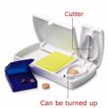 Mini Portable Pill Storage Box Divider Travel Cutter Splitter Case Storage Compartment Cases Dispenser With Organizer Hold Smart Container Pills Rectangular Pills Cutter Storage Box. 