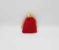 RED GOLDEN VELVET NIKKAH BIDH POUCH - BIDH BAG - 50 PCS - NIKKAH DECORATION ITEMS. 