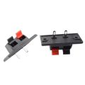 (PACK OF 2) 2 Positions Connector Terminal Push In Jack Spring Load Audio Speaker Terminals Clip. 