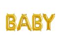 Baby Boy Shower Decoration Set With baby Boy Foil Balloons , Stars and Moon Foil Balloons and White Latex Balloons. 