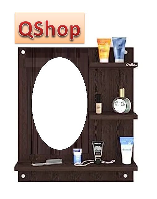 Wooden Dressing table / wall mirror DIY Wall Mounted Fabulous mirror with shelves Dressing Table