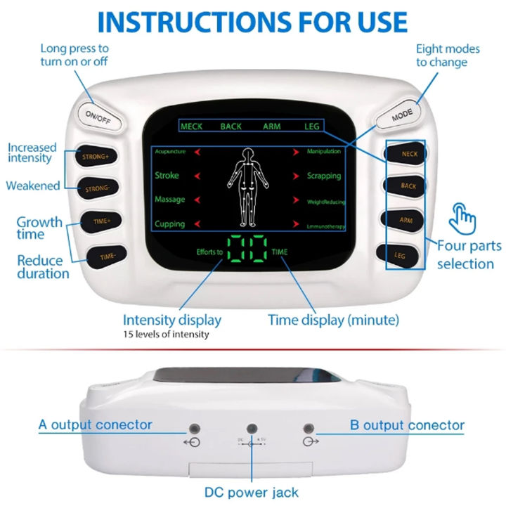 Electronic%20Pulse%20Massager%20-%20Digital%20Physiotherapy%20Machine%20-%20Full%20Body%20Pulse%20Muscle%20Relax%20Massage%20Pain%20Relief%20Neck%20back%20Shoulder%20waist%20feet%20Massaging%20machines%208%20modes%20Massage%20-%20Stroke%20acupuncture%20slippers%20cupping%20scrapping%20immunotherapy%20Slimming%20Massager%20-%20Image%202
