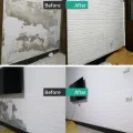3D Brick Wall Stickers Self Adhesive Wallpaper Sheets 3mm  Peel and Stick Wall Brick Room Panels PE Foam High Quality Bricks Wallpaper. 