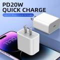 Original iPhone charger 20W - PD charger for All iPhone Devices - Charger for 14 Pro Max 13 Pro Max 12 11 Pro - Fast Charging - Mfi Certified. 