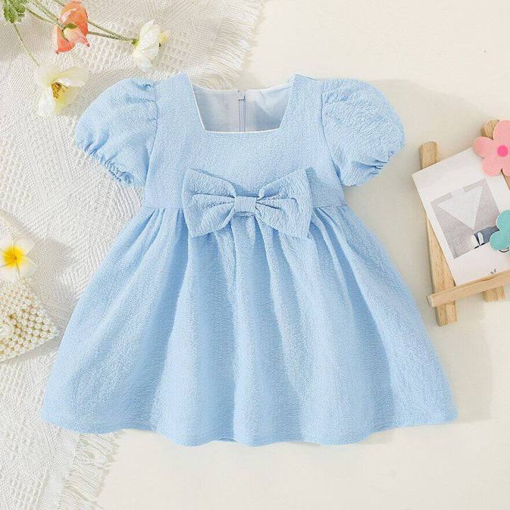 Baby%20Girl%20Dress%20Square%20Neck%20Cotton%20Plain%20Color%20Princess%20Dress%20Newborn%20Baby%20Summer%20Bow%20Dress%20Girl%20Clothing%20-%20Image%209