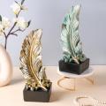1 Piece Feather Sculpture Office Decoration Room Living Room Entrance TV Cabinet Showcase Creative Fiberglass Resin Crafts Decoration Showpiece. 