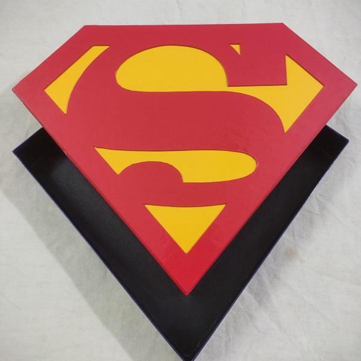 Superman Logo Empty Gift Box for Birthday