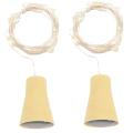 1PCS Solar 2M Cork Shaped 20 LED Night Fairy String Light Warm White. 