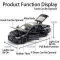 1:32 Audi RS7 Sportback Model Toy Cars Alloy Diecast 6 Doors Opened with Pull Back Rubber Tires Ornament Vehicle Toys Gifts. 