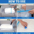 Pack Of 5 Vacuum Storage Bags Reusable Compression Organizer Bags With Hand Pump. 