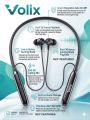 Volix V-6200 Wireless Neckband Earphones - 30 Hours Playtime - ENC HD Calling - Gaming Mode Low Latency - Magnetic Auto On/Off - Voice Changer - Vibration Alert Bluetooth Neckband. 