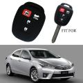 Toyota 4 Button PVC Silicon Key Cover - Black. 