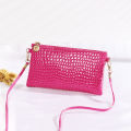 6 Colors Crocodile Small Square Bag Rust-Free Pu Coin Purse Multi-Functional Clutch Bag for Leisure Shopping Card Cases Keys. 