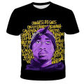 Hip Hop Singer Tupac Amaru Shakur Men 3D Graphic T Shirts Summer Casual Figure Printed T-shirt Pullover Short Sleeve Women Tee. 