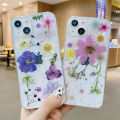 Real Dried Pressed Flowers Phone Case For iPhone 13 12 11 Pro Max X XR XS Max 6 S 7 8 Plus 13Promax Case Soft Clear Floral Cover. 