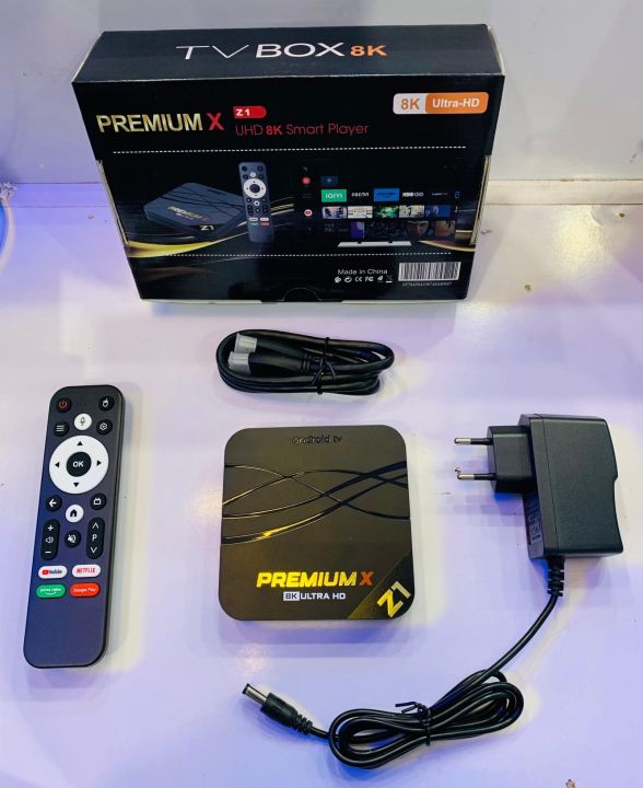 Premium X 8K Ultra HD Z1 Android TV Box Voice Control 8GB RAM 128GB ROM ...