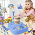 Pottery Playtime: Educational DIY Pottery Wheel Kit for Kids - Battery-Powered Fun. 