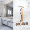 WC Sign Board Signage Bathroom Sign with Self Toilet Sign Female S. 