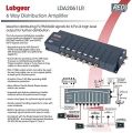 Labgear LDA2061LR 6 Way Distribution Amplifier - 4G­ Filtered Amp For TV/FM/DAB­ Signals For 6 TVs RED Compliant. 