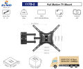 HDL 117B 2 China Factory Full Motion Adjustable LCD LED 14-55" TV Wall Mount TV Stand Holder Home. 